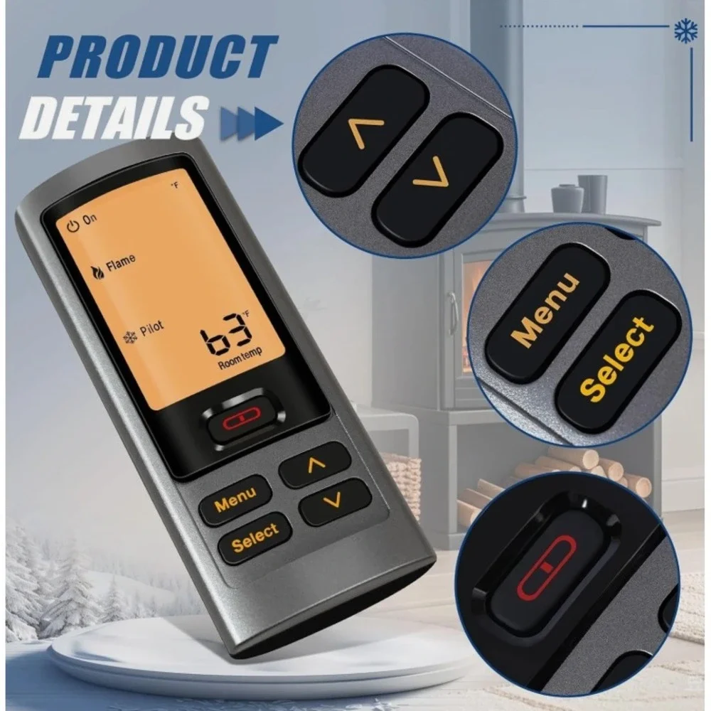 2166-330 Fireplace Remote Control Transmitter for RC300 Replacement for Heat Go